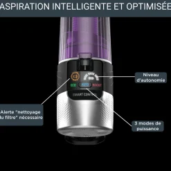 Aspirateur balai sans filX-FORCE FLEX 9.60 RH2037WO - Noir et violet