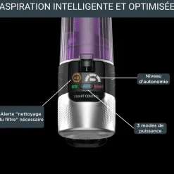 Aspirateur balai sans filX-FORCE FLEX 9.60 RH2037WO - Noir et violet