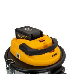Aspirateur de cendres 20V + Batterie lithium 2Ah Cuve inox 12L + Filtre HEPA + Chargeur VITO