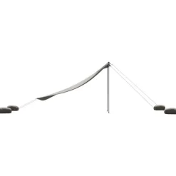 Auvent de plage avec ancres de sable gris 304x300 cm