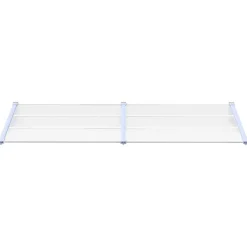 Auvent de porte Gris et transparent 239x90 cm Polycarbonate