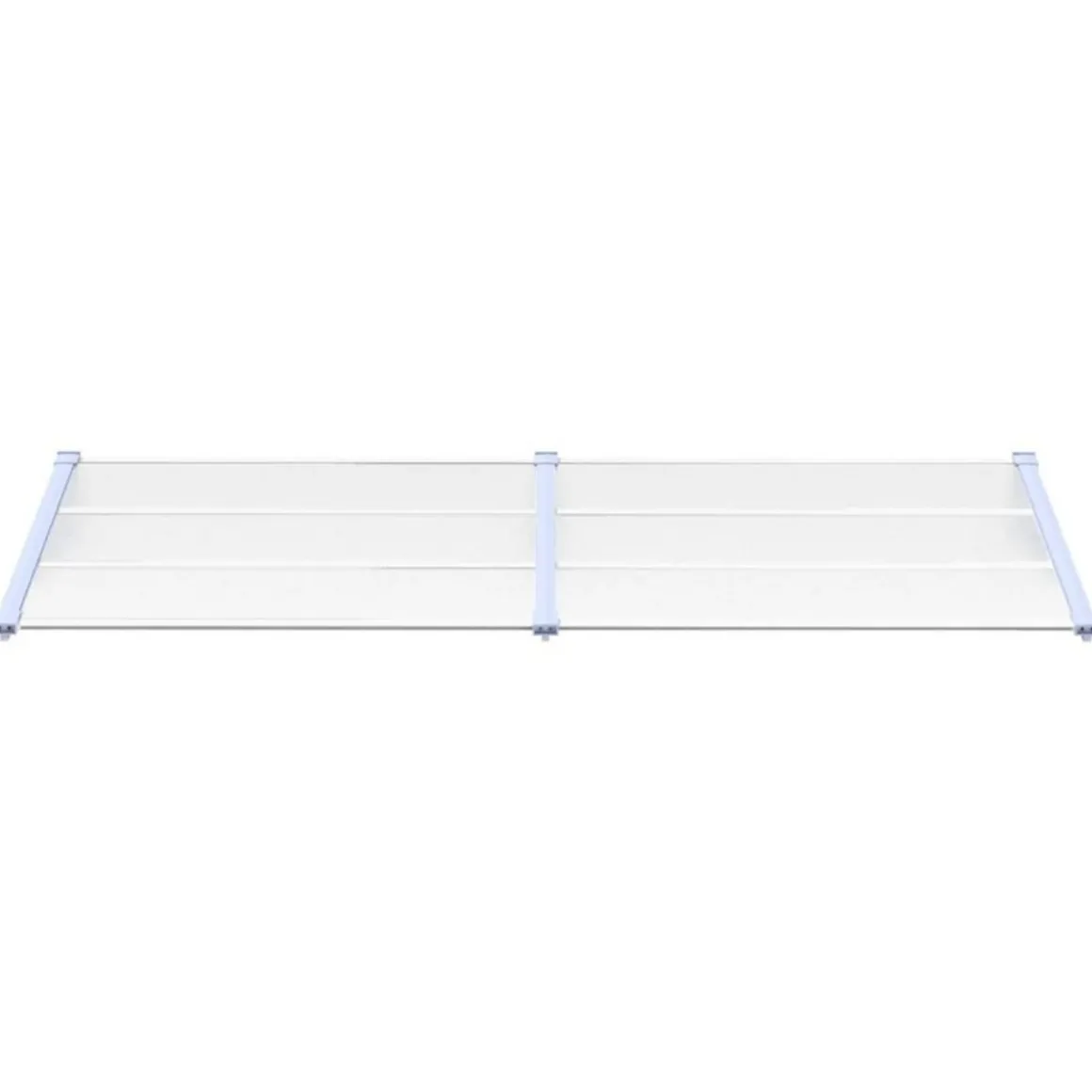 Auvent de porte Gris et transparent 239x90 cm Polycarbonate