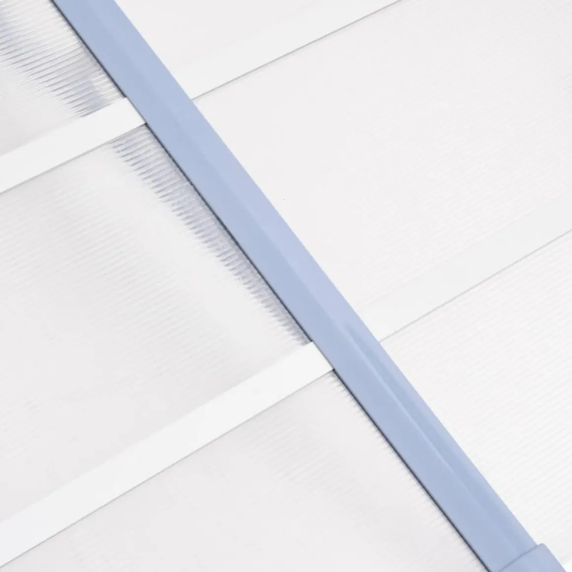 Auvent de porte Gris et transparent 239x90 cm Polycarbonate