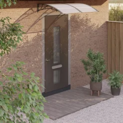 Auvent de porte Noir 150x100 cm Polycarbonate