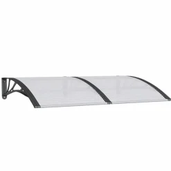 Auvent de porte Noir 150x100 cm Polycarbonate