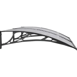 Auvent de porte Noir 150x100 cm Polycarbonate