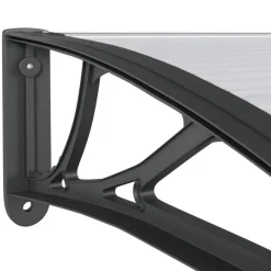 Auvent de porte Noir 150x100 cm Polycarbonate