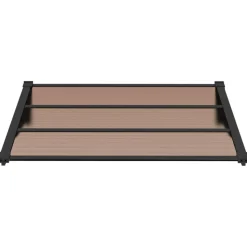Auvent de porte Noir 122x90 cm Polycarbonate