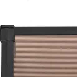 Auvent de porte Noir 122x90 cm Polycarbonate
