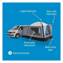 Auvent indépendant - KAMPA - Cross Air TC - Tissu polycoton, Air Frame, tapis de sol, stores occultants, panneau moustiquaire