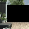 Auvent lateral retractable de patio 140x500 cm Noir