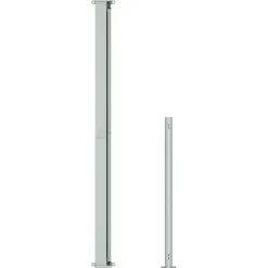 Auvent lateral retractable de patio 200x500 cm Gris