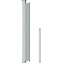 Auvent lateral retractable de patio 200x500 cm Gris