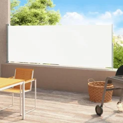 Auvent lateral retractable de patio 220x500 cm Creme