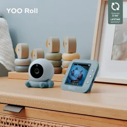 Babyphone Caméra Additionnelle Sans Fil YOO Roll Babymoov - Rechargeable Autonomie 10h - Portée 300m