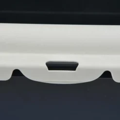 Bac à Litière pour Chat Bicolore 46cm Gris & Ivoire