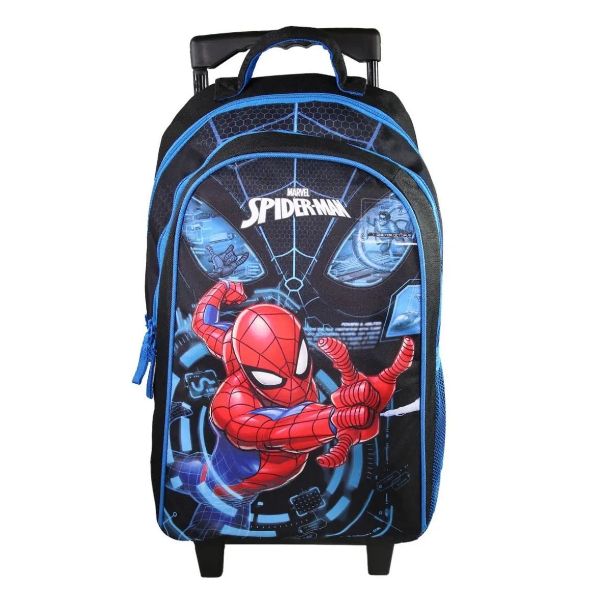 BAGTROTTER Sac à dos à roulettes Spider-Man Bleu