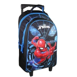 BAGTROTTER Sac à dos à roulettes Spider-Man Bleu