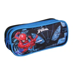 BAGTROTTER Trousse scolaire 2 compartiments Spider-Man Bleu