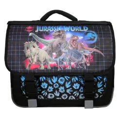 BAGTROTTER Cartable 38 cm avec rabat réversible Jurassic World Noir