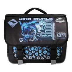 BAGTROTTER Cartable 38 cm avec rabat réversible Jurassic World Noir