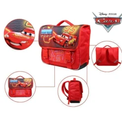 BAGTROTTER Cartable 38 cm Disney Cars Rouge