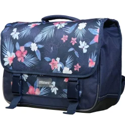 BAGTROTTER Cartable 38 cm Offshore Hibiscus Fleurs Bleu