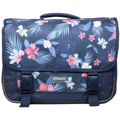 BAGTROTTER Cartable 38 cm Offshore Hibiscus Fleurs Bleu