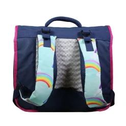 BAGTROTTER Cartable 38 cm Phileas Arc En Ciel Bleu - Le Plus Confortable des Cartables - Ergonomie/Confort/Sécurité - Système Smart Comfort