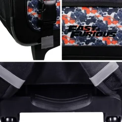 BAGTROTTER Cartable à roulettes 38 cm Fast And Furious Noir