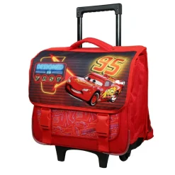 BAGTROTTER Cartable à roulettes 38 cm Disney Cars Rouge