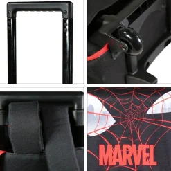 BAGTROTTER Cartable à roulettes 38 cm Spider-Man Noir Toile d'araignée