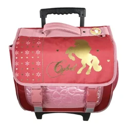 BAGTROTTER Cartable à roulettes 38 cm Cybel Rose