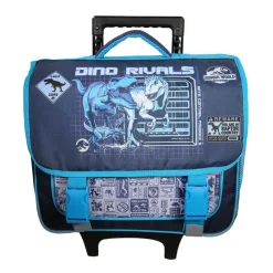 BAGTROTTER Cartable à roulettes 38 cm Jurassic World Bleu