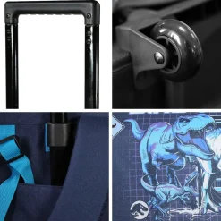 BAGTROTTER Cartable à roulettes 38 cm Jurassic World Bleu