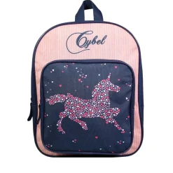 BAGTROTTER Sac à dos 31 cm avec poche maternelle Cybel Cheval Licorne Bleu et rose