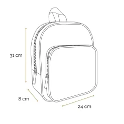 BAGTROTTER Sac à dos 31 cm avec poche maternelle Cybel Cheval Licorne Bleu et rose