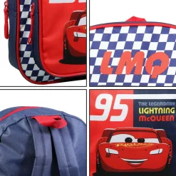 BAGTROTTER Sac à dos 31 cm avec poche maternelle Cars Rouge et bleu