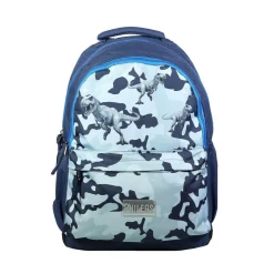 BAGTROTTER Sac à dos 2 compartiments Phileas Dinosaures Bleu - Le Plus Confortable des Sacs A Dos - Ergonomie/Confort/Sécurité - Système Smart Comfort