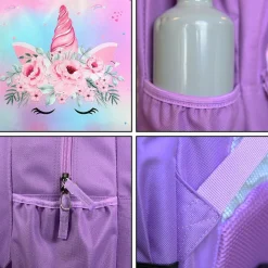 BAGTROTTER Sac à dos 2 compartiments Phileas Violet Licorne