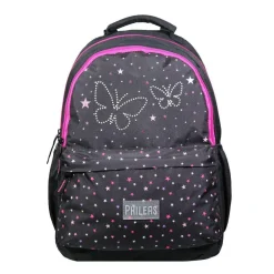 BAGTROTTER Sac à dos 2 compartiments Phileas Papillons Noir - Le Plus Confortable des Sacs A Dos - Ergonomie/Confort/Sécurité - Système Smart Comfort