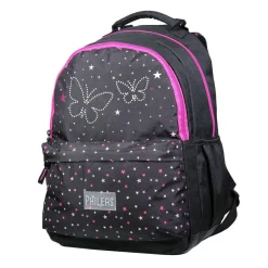 BAGTROTTER Sac à dos 2 compartiments Phileas Papillons Noir - Le Plus Confortable des Sacs A Dos - Ergonomie/Confort/Sécurité - Système Smart Comfort