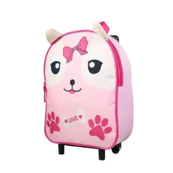 BAGTROTTER Sac à dos à roulettes 31 cm maternelle Kids Rose Chiot