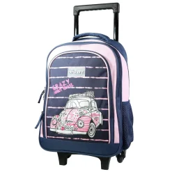 BAGTROTTER Sac à dos à roulettes Offshore Bleu Voiture