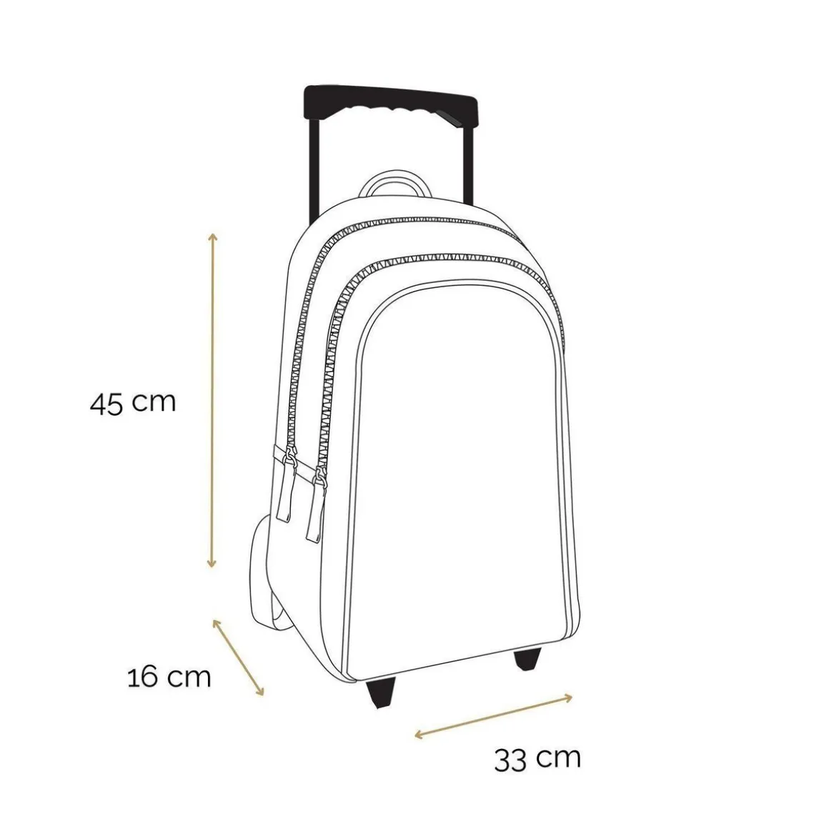 BAGTROTTER Sac à dos à roulettes Vorax Bleu Dinosaure Surf