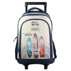 BAGTROTTER Sac à dos à roulettes Offshore Beige Van & Surf