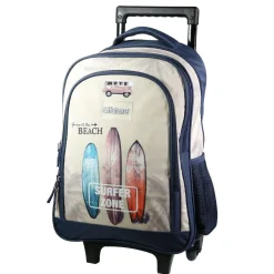 BAGTROTTER Sac à dos à roulettes Offshore Beige Van & Surf