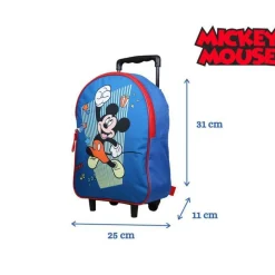 BAGTROTTER Sac à dos à roulettes 31 cm Disney Mickey Bleu