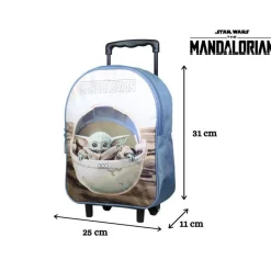 BAGTROTTER Sac à dos à roulettes 31 cm Disney Star Wars / The Mandalorian Baby Yoda Beige