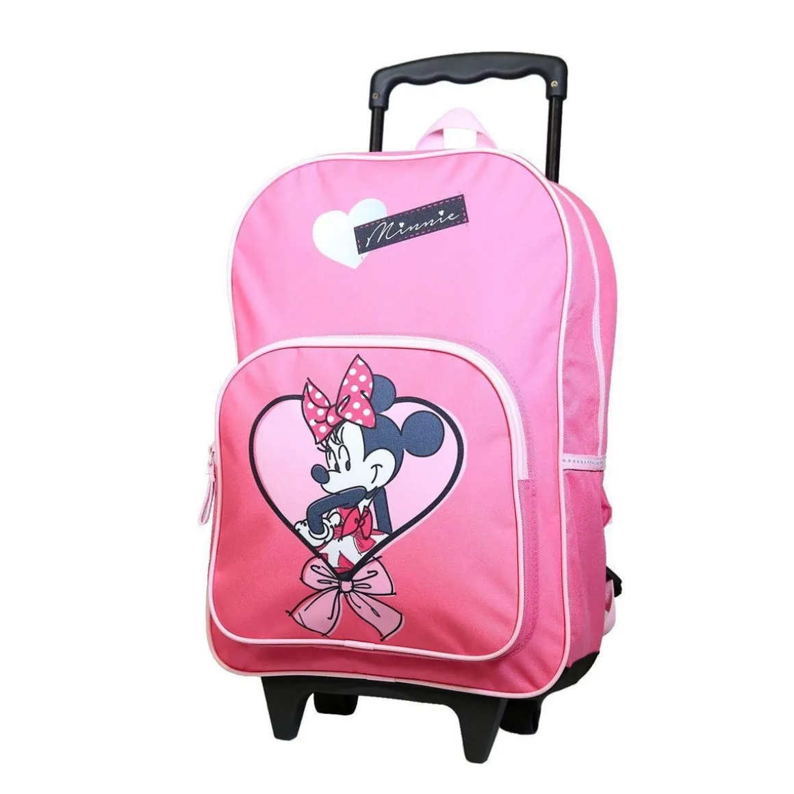 BAGTROTTER Sac à dos à roulettes Disney Minnie Noeud Rose